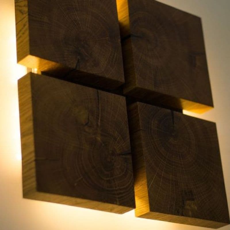 لوستر دیواری (دیوارکوب) چوبی مدل روبیک